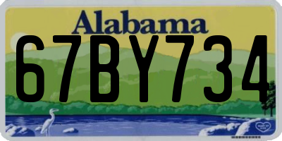 AL license plate 67BY734