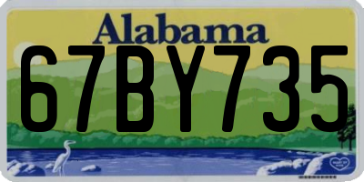 AL license plate 67BY735