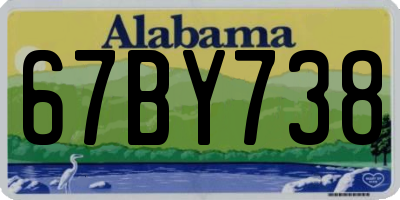 AL license plate 67BY738