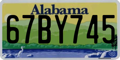 AL license plate 67BY745