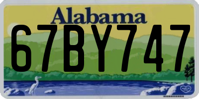 AL license plate 67BY747