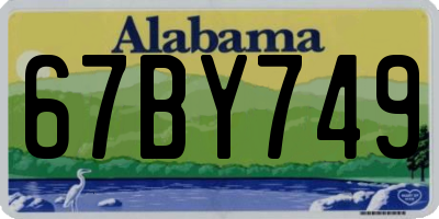 AL license plate 67BY749