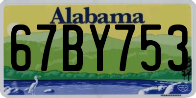 AL license plate 67BY753