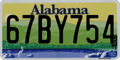 AL license plate 67BY754