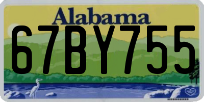 AL license plate 67BY755