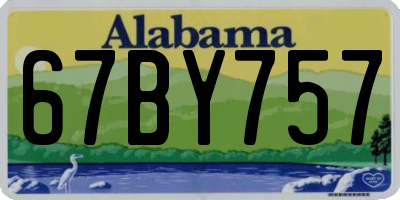AL license plate 67BY757