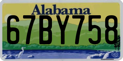 AL license plate 67BY758
