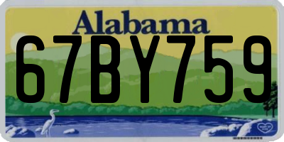 AL license plate 67BY759
