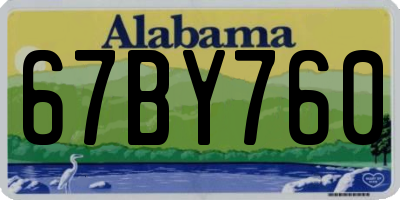 AL license plate 67BY760