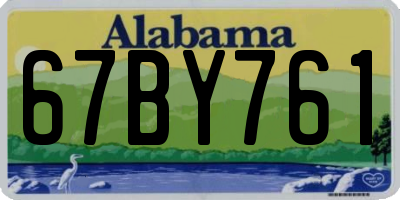 AL license plate 67BY761