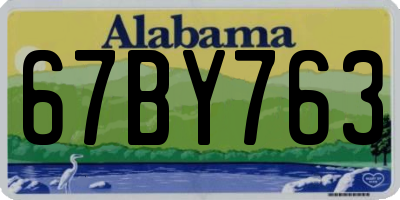AL license plate 67BY763