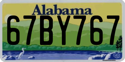 AL license plate 67BY767