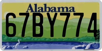 AL license plate 67BY774