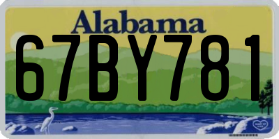 AL license plate 67BY781