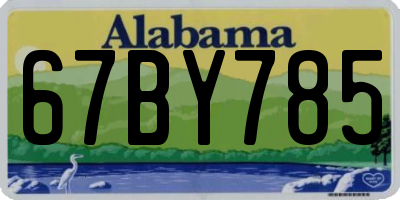 AL license plate 67BY785