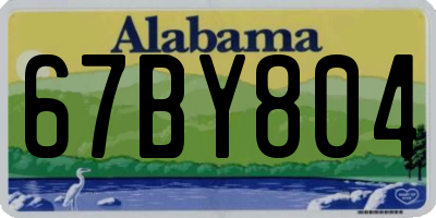 AL license plate 67BY804