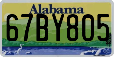 AL license plate 67BY805