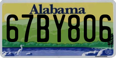 AL license plate 67BY806