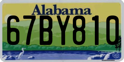 AL license plate 67BY810
