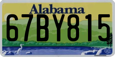 AL license plate 67BY815