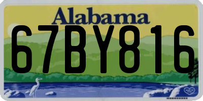 AL license plate 67BY816