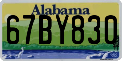 AL license plate 67BY830