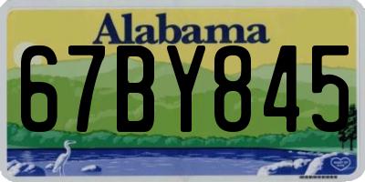 AL license plate 67BY845