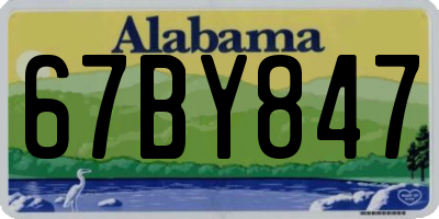 AL license plate 67BY847