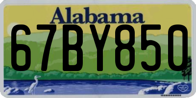 AL license plate 67BY850