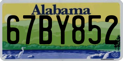 AL license plate 67BY852