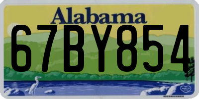 AL license plate 67BY854