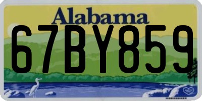 AL license plate 67BY859