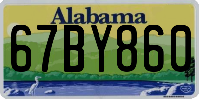 AL license plate 67BY860