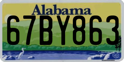 AL license plate 67BY863