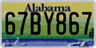 AL license plate 67BY867