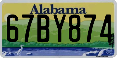 AL license plate 67BY874