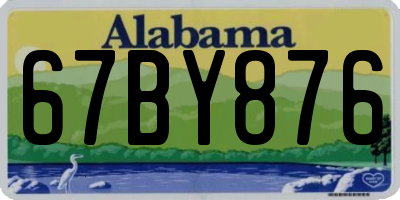 AL license plate 67BY876