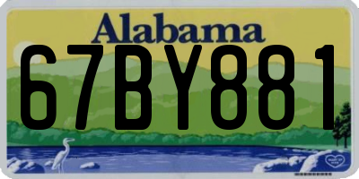 AL license plate 67BY881