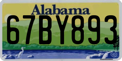 AL license plate 67BY893
