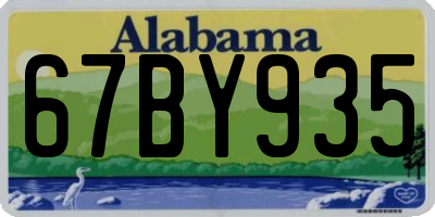 AL license plate 67BY935