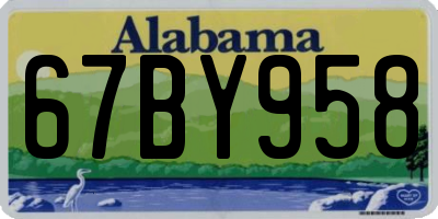 AL license plate 67BY958
