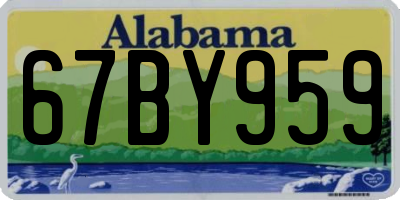 AL license plate 67BY959
