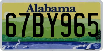 AL license plate 67BY965