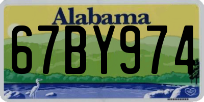 AL license plate 67BY974