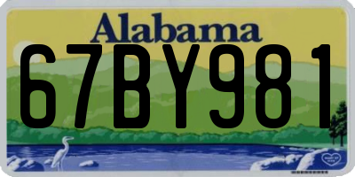 AL license plate 67BY981