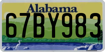 AL license plate 67BY983