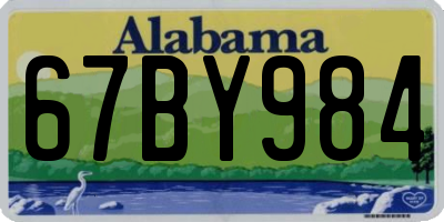 AL license plate 67BY984