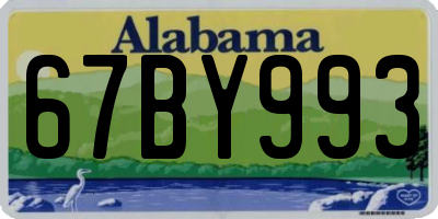 AL license plate 67BY993