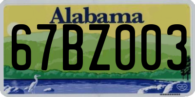 AL license plate 67BZ003