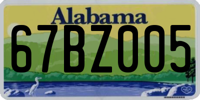 AL license plate 67BZ005